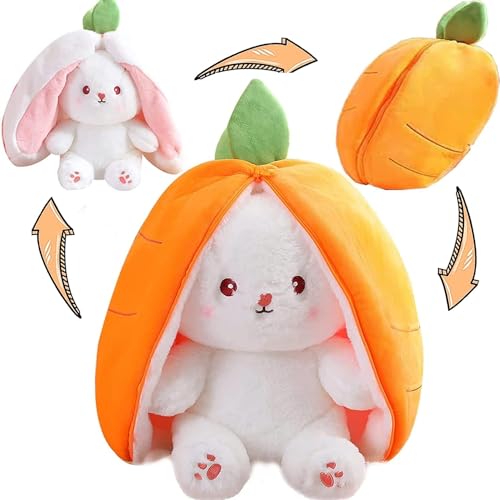 Image of Reversible Soft Toys for Kids, Stuffed Animal Plush Toys for Boys & Girls - Plushie Toy (Pink Bunny 30cm)