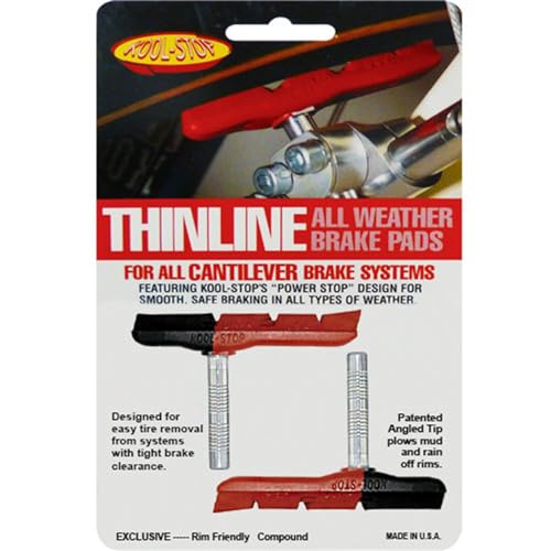 Kool Stop Thinline Brake Shoes, 1 Pair, Cantilever, Dual Compound
