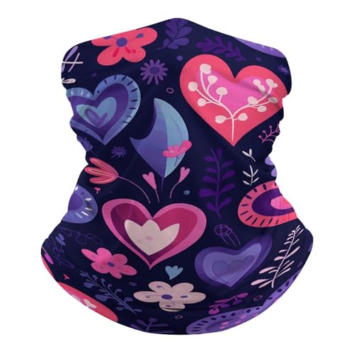 Neck Gaiter Light Purple And Red Balaclava for Men Women Sun Protection Face Mask Cooling Breathable Face Cover Scarf Headwear Headband Head Wrap for Skiing Hiking miniatura 1