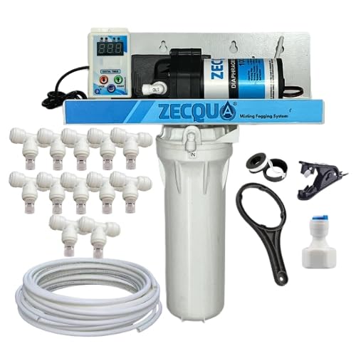 Zecqua 25mtr mist cooling fogger system with Motor for Cafe/Restaurant/Home/Garden/Farm Outdoor Dairy Farm, Poultry Farm & Animals Mist Cooling System for Home Dairy Farm 100 L Hose-end Sprayer-image-6