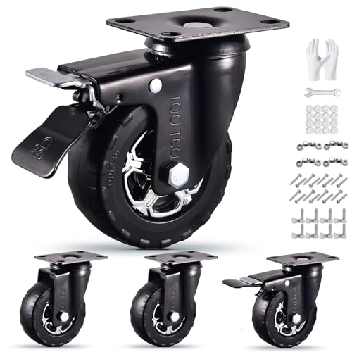 Caster Wheels Set of 4 Heavy Duty Locking
