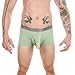Cerahome Men's Underwear Separated Pouch Modal Boxer Briefs Elephant Nose Turnks Tagless Boxers (US, Alpha, Large, Regular, Regular, Green)