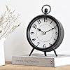 Vintage black table clock on stand decorative desk and shelf clock rustic mantel clock farmhouse clock non ticking  urban country home decor