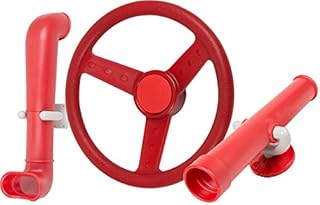 Swing Set Stuff Periscope Telescope and Steering Wheel Kit SSS Logo Sticker Swing Set Attachment, Red