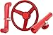 Swing Set Stuff Periscope Telescope and Steering Wheel Kit SSS Logo Sticker Swing Set Attachment, Red