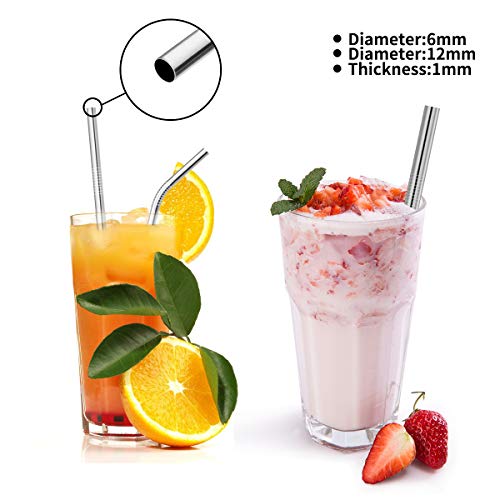 Ithyes Herbruikbare metalen rietjes lange roestvrijstalen rietjes drinkstro voor 20/30 oz tumblers met reiskoffer en… - Image 5