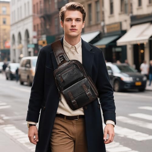 Image of Convertible Sling Bag Crossbody Backpack, Bags with Headphone Jack Shoulder Bag