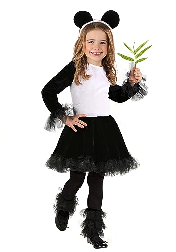 Disfraz completo de panda para niña talla Large miniatura 2