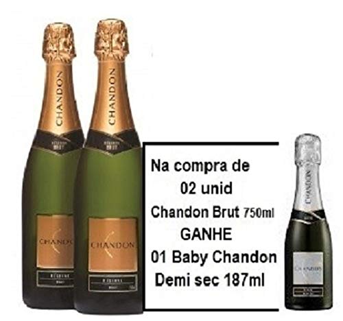 Combo 2 Espumantes Chandon Brut 750ml C/ 1 Baby Demi 187ml