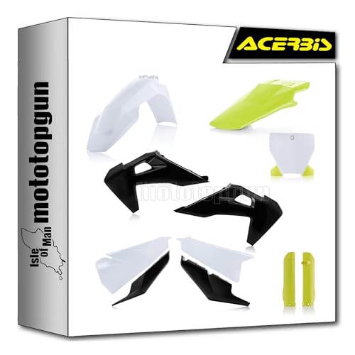 Kit cache carenage Acerbis 0023481.237 haut de gamme blanc noir pour Husqvarna TC 125