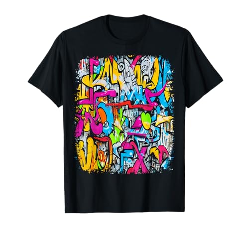 Graffiti-Künstler im urbanen Stil, lustige T-Shirt