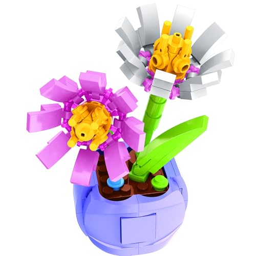 Image of 8-in-1 Flowers Galsang Flower (100 Pieces) | Learn About Plant Kingdom | Building Block Set for Kids Age 6+ | STEM Educational Toy | Build, Collect & Create Flower Pen Stand