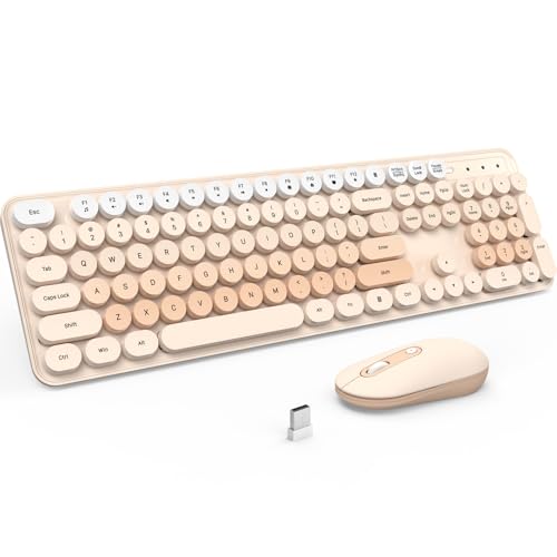 Wireless Keyboard and Mouse, Silent Keyboard Mouse Combo...
