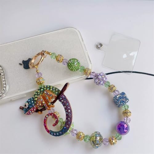 Chameleon Phone Charm Strap Universal Hand Phone Wrist Lanyard,Colorful - 4