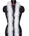 Happy Feather 2 Yards 20g Fluffy Marabou Feather Boa for DIY Craft Sewing Trim Home Wedding Party Decoration-White