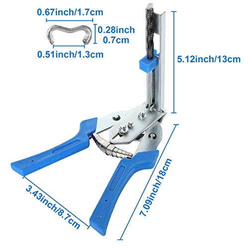 2 Pack Type M Nail Ring Pliers With 1200Pcs M Clips, Steel Hog Ring Pliers Fence M Ring Pliers For Animal Cages, Wire Fencing, Railing Repair #TOP1