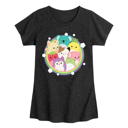 Squishmallows - Rainbow Circle Group - Youth Girls Short Sleeve T-Shirt