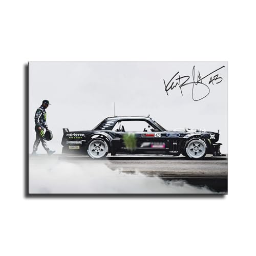 Ken Block Signature Poster Canvas Art Poster And Wall Art Picture Print Modern Family Bedroom Decor Posters Room Aesthetic poster (16x24inch,Unframed)
