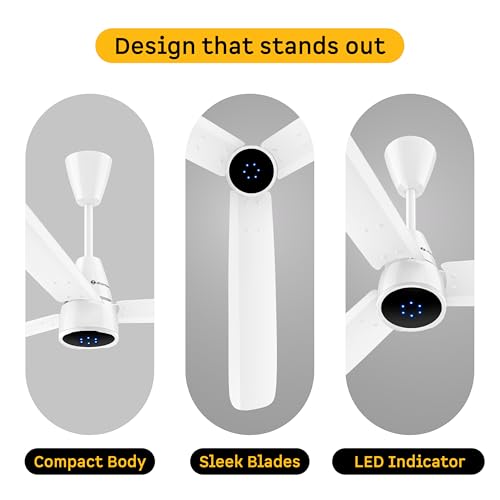 Image of atomberg Renesa Epoque 1200mm BLDC Ceiling Fan with Remote | Advance Air+ Technology | BEE 5 star Rated | Low Noise | Sleek Design | 2 Year Warranty | Gloss White
