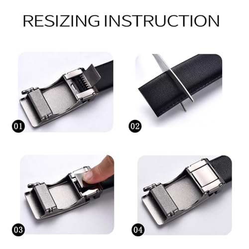 Image of Dubulle Men's Ratchet Belt Gold /Black /Red /Green /Blue /White Automatic Buckle Business Casual Belt Gift - Adjustable Fit