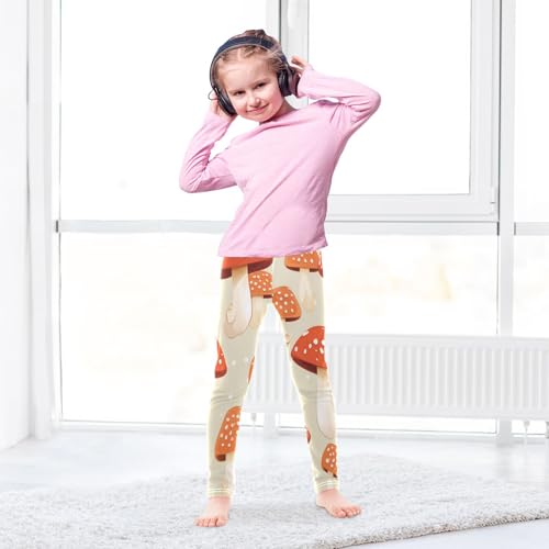 Toddler Girls Leggings Printed Yoga Pants Leggings Red Mushrooms for Kids4