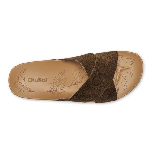Image of OluKai Kipe'a Olu Women's Slide Sandal, Premium Leather