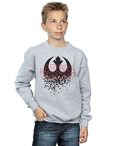Star Wars Boys The Last Jedi Shattered Emblem Sweatshirt 5-6 Years Sport Grey