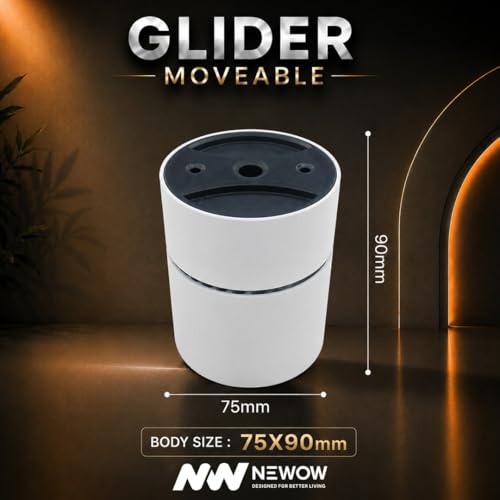 Image of NW 12W Glider SF Moveable White with Gun Black Aluminium 360 Degree Adjustable Cylindrical Shape LED Surface Light | COB Light | Wall Light | Spot Light | Light Color- Natural White (Pack of 4)