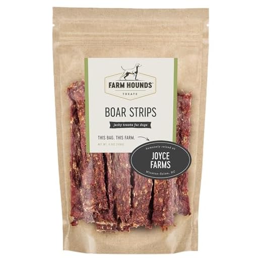 Farm Hounds - Boars Strips - Premium Natural Boar Jerky for Dogs - 100% Humanely Raised Boar- Break-to-Size - Great for Training & Treats - No Added Fillers - Made in USA - 1 Pack