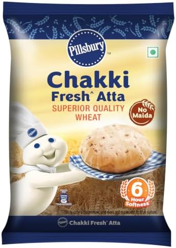 Pillsbury Chakki Fresh Atta| Wheat Grains | 0% Maida | Upto 6 Hours of Softness | 1kg