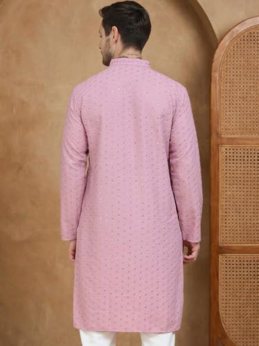 Image of Jompers Embroidered Cotton Kurtas for Men