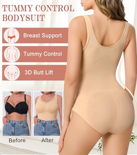 Image of Shapewear Bodysuit for Women Tummy Control Seamless Faja Body Shaper Body Suit Waist Slimming
