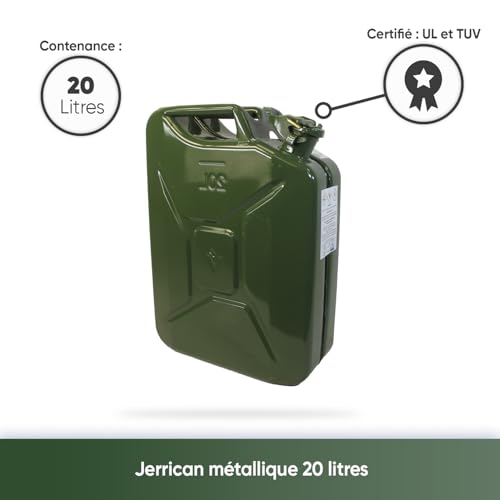 Jerrican 20L métal : la solution contre la rouille et les fuites de carburant - 2