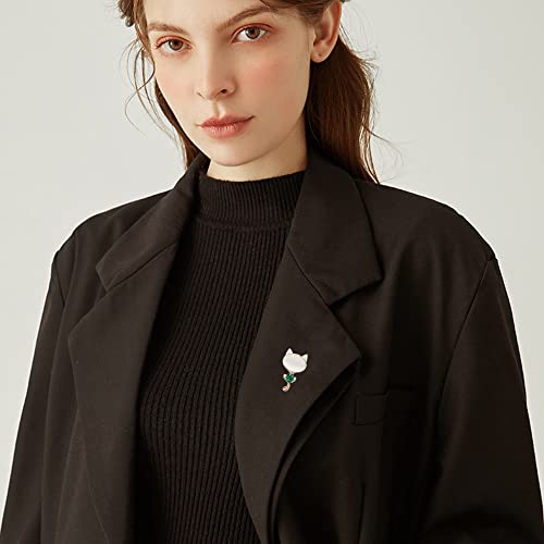 Image of Women Vintage Crystal Cute Cat Brooches For Women Pins Clothing Bag Accessories (Green)