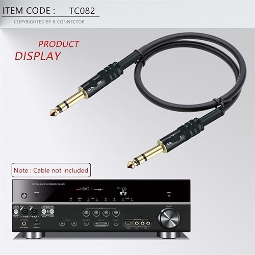 Conector Jack 6,35 mm estéreo con acabado de electroforesis negra modelo TC081 6
