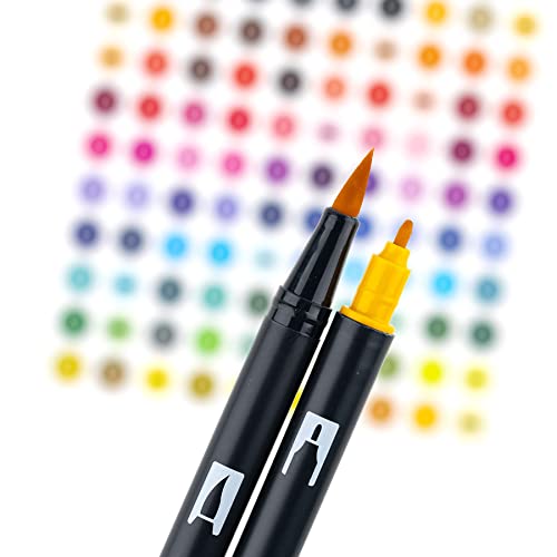Tombow 56168 Dual Brush Pen Art Markers, Secondary, 10-Pack. Blendable, Brush And Fine Tip Markers #TOP3