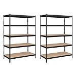 SONGMICS – SONGMICS Schwerlastregal 2er Set, 5 Ablagen, 60 x 120 x 180 