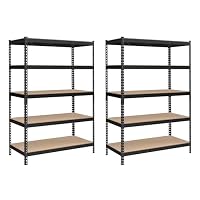 SONGMICS – SONGMICS Schwerlastregal 2er Set, 5 Ablagen, 60 x 120 x 180 