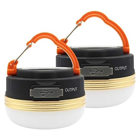 MOSTOP 2 Pack Camping Light Lantern LED USB Rechargeable Lamp Waterproof 3 Modes Power Bank Tent Lights for Outdoor Camping Hiking Emergency Cover
