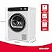 SHARP KD-NHA8S6GW1D-DE Wärmepumpentrockner 8 kg, LED Display, BubbleDrum, Knitterschutz, Trommelbeleuchtung, 15 Programme inkl. BabyCare und Jeans, Super Silent, Energieeffizienzklasse D