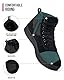 RIDEIRON Motorradschuhe Herren Damen Motorradstiefel, rutschfeste, verstärkte verdickte Sohle, wasserdicht atmungsaktiv modisch bequem mit seitlichen Reißverschlüssen und Knöchelstütze Schwarz 43