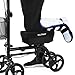 Knee Scooter Pad Cover, Comes With 2'' of Highly Resilient Memory Foam, Soft and Comfortable Knee Scooter Cushion, Removable Memory Foam, Machine Washable Cloth Cover, Fits Any Knee Scooter （Black）