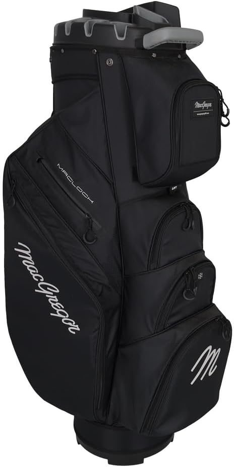 MacGregor MACLOCK Ultimate Divider System Cart Bag with 14 Way Organizer Divider Top and Individual Club Locking Slots