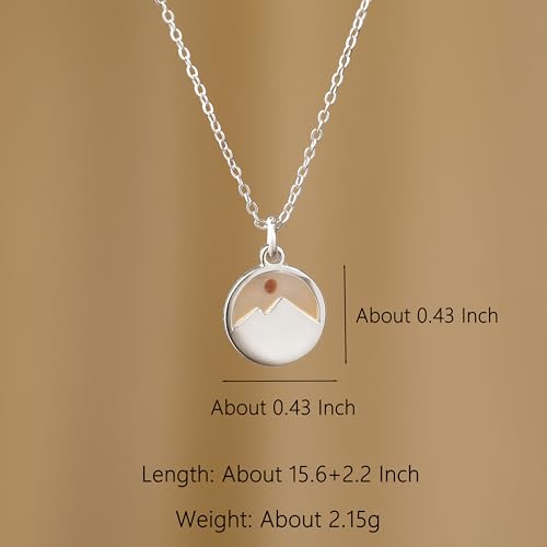 925 Sterling Silver Mountain Mustard Seed Necklace for Women Dainty 14k Gold Plated Pendant Necklace Graduation Necklaces Faith Jewelry Baptism Confirmation Religious Christian Christmas Gifts 5