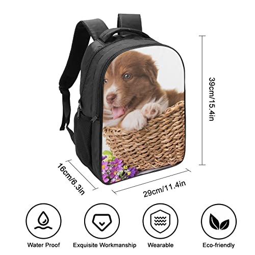 Teen fashion backpack Australian Shepherd sac d'école 3D - 2