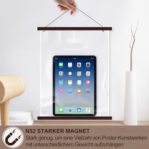 Ywlake Posterleiste Posterschiene Posterleisten, Magnet Magnetische Holz Poster Aufhänger Halter Rahmen Leisten Bild Bilder Bilderrahmen… – Ansicht 4