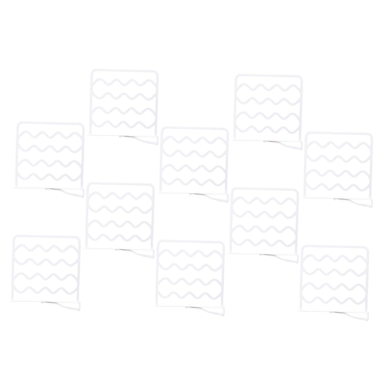 MOLUCKFU 10pcs Adjustable Closet Shelf Dividers Durable Organizers for Bedroom Kitchen Office Bathroom Storage Elegant Design for Efficient Wardrobe Organization