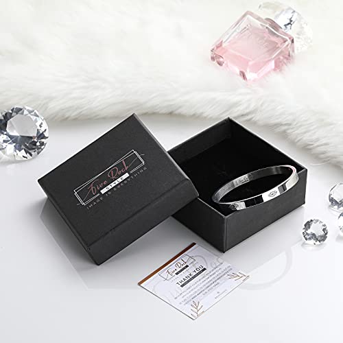 “Five Rock Style” Elegant Chamsa Eye Bracelet Bangles Gift Box, Silver, Friendship Jewelry For Women, Girls, Teens And Friends, No More Evil Eye, Stainless Steel Hinged Bangle With Select Cubic Zirconias (Silver, 19Cm) #TOP1