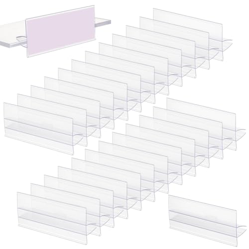Clips d'étiquettes de prix en PVC transparent pour affichage net sur étagère