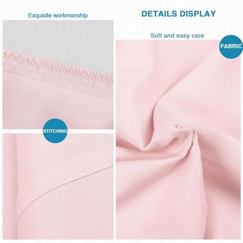 Image of Travel Pillow Case 12x18 Size Pack of 2 Pieces 100% Egyptian Cotton Zipper Closure 500 Thread Count Toddler Pillowcase Covers Blush Pink Solid